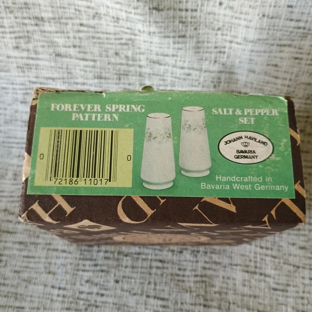 Johann Haviland Forever Spring Salt and Pepper Shakers Bavaria Germany Vintage